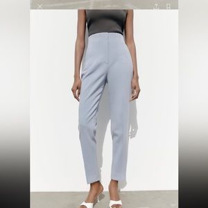 Zara/ blue high waisted work pants- size L